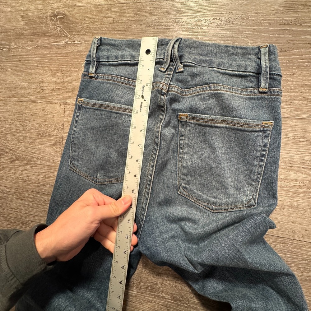 Good American Jeans Womens 0 25 Blue Denim Good Waist 24x28 Distressed Casual - Picture 8 of 12